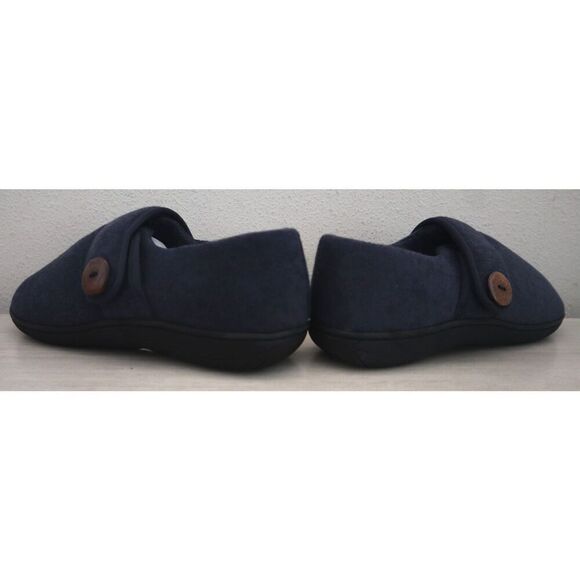 Glolily WMN Sz 10M Navy Kelly Faux Shearling Lined Indoor/Outdoor Comfy Slippers - Picture 3 of 16